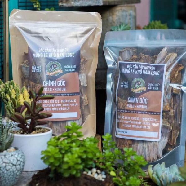 Măng le khô Nam Long Gia Lai 500 gram dạng túi