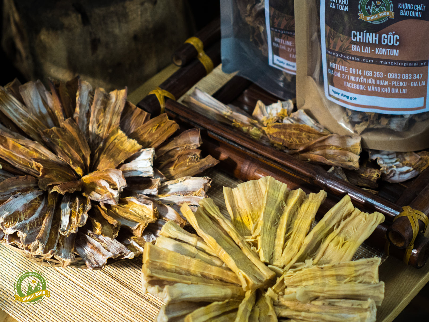 Măng le khô Nam Long Gia Lai 500 gram dạng túi